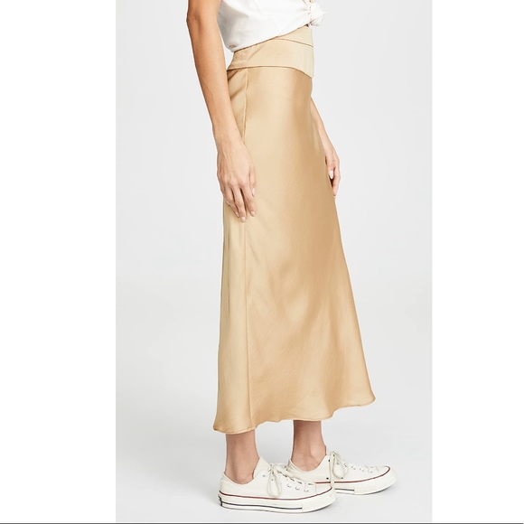 NWOT Free People Normani Bias Satin Skirt size 2 - Picture 3 of 8